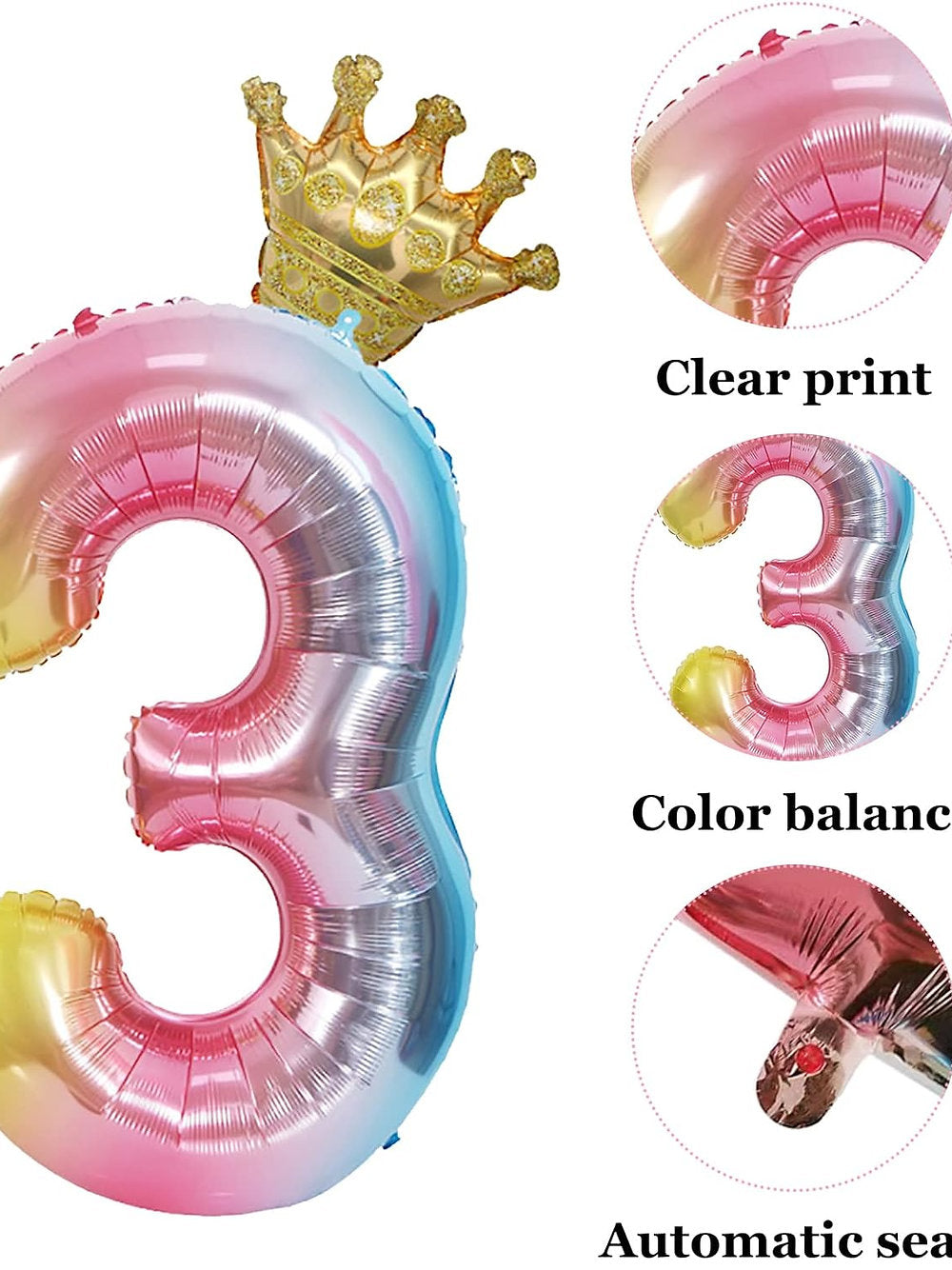 Baloane pentru diferite ocazii numere 0,3,4,5&7, 101cm