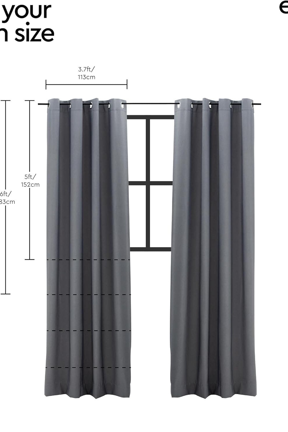 Draperii Encasa, blackout 85%, floral, 213 x 113cm