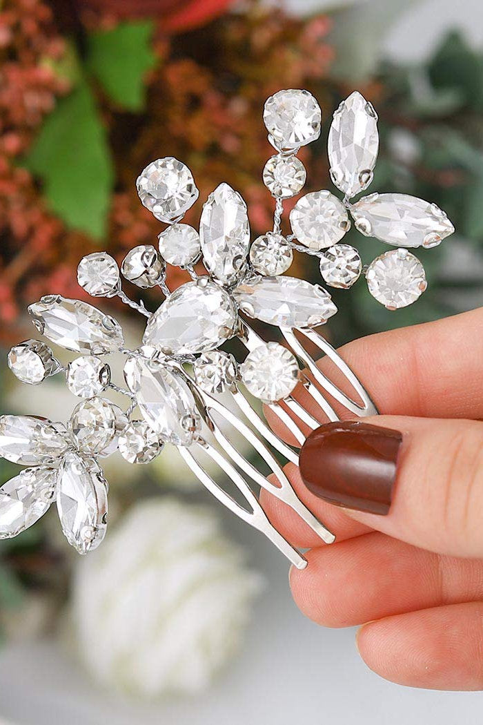 Accesorii par mirese tip pieptene, diferite modele, flori, perle