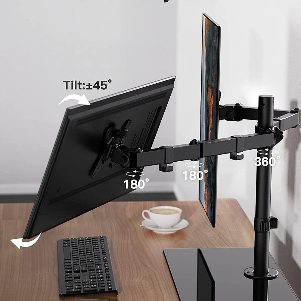 Suport monitor, stand doua monitoare, regrabil, ErGear , 13-32"