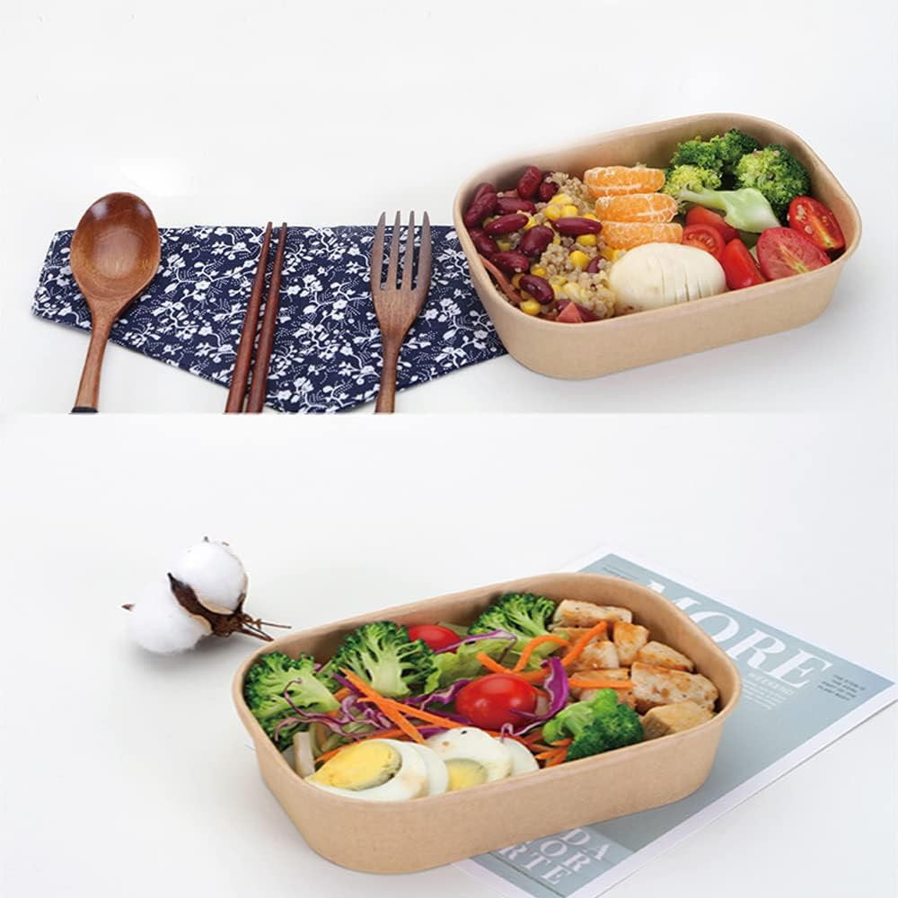 Cutii de carton, rezistente la apa, recipient takeaway 12x17x7.5cm