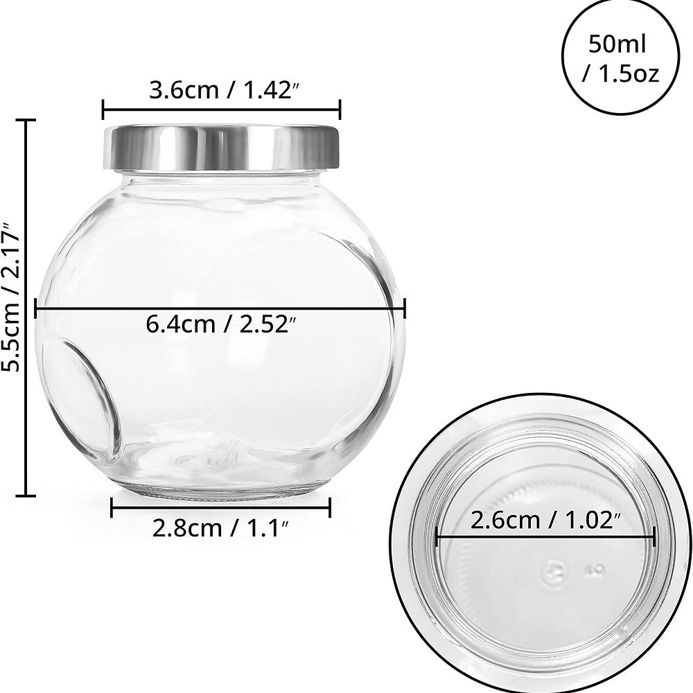 Borcane depozitare universale cu capac, 480ml set de 6