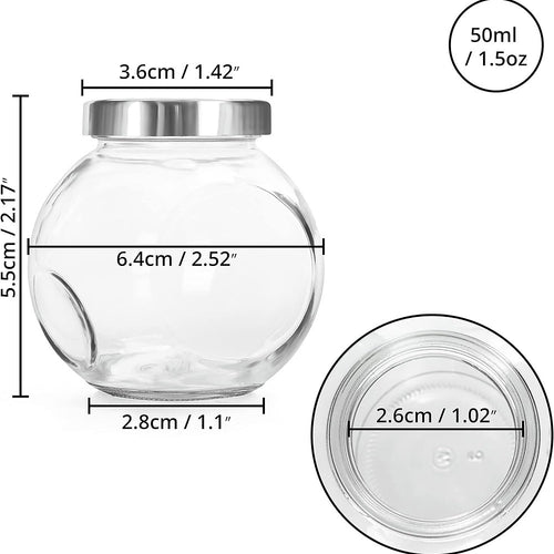 Borcane depozitare universale cu capac, 480ml set de 6