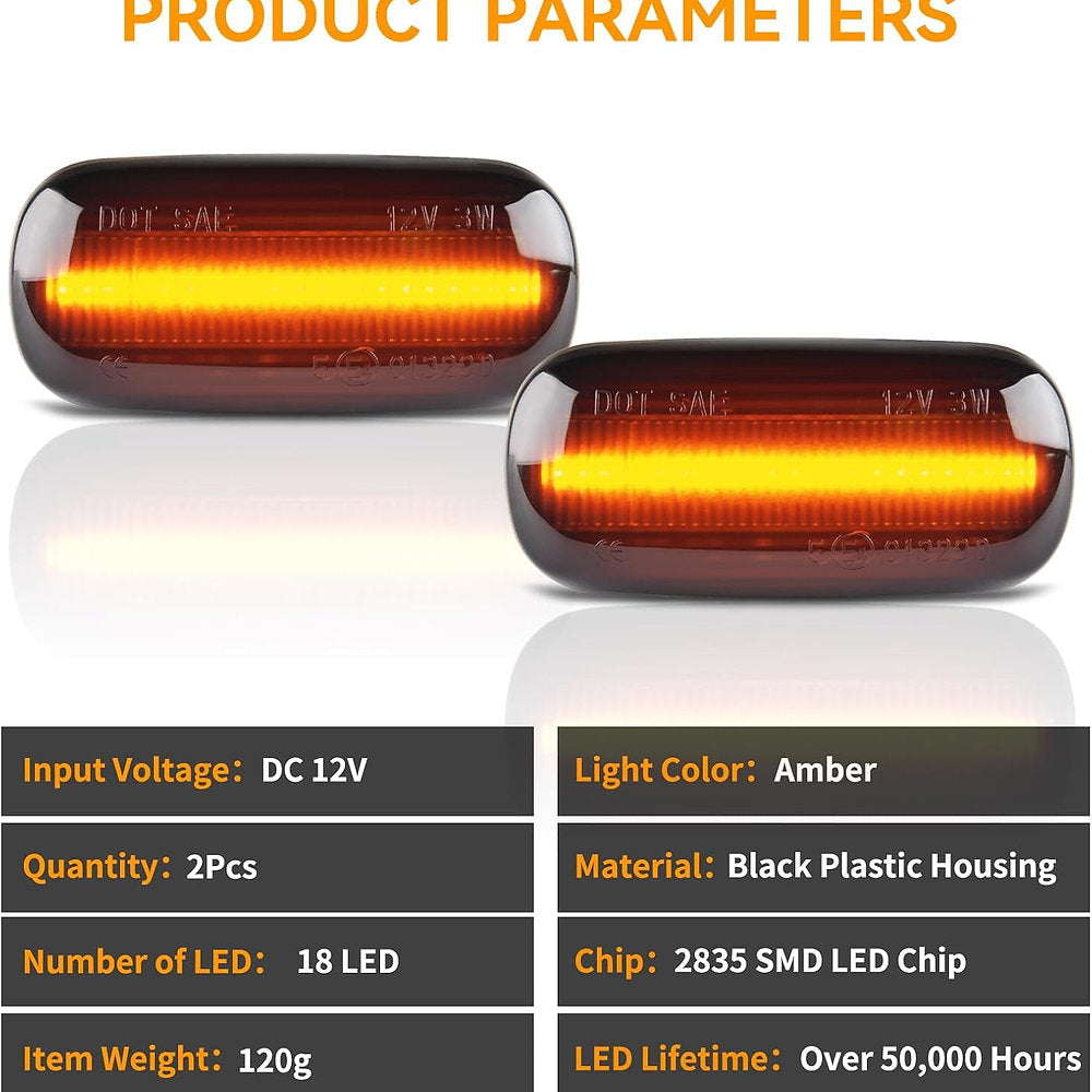 Lampi semnalizatoare AUDI cu LED-uri POPMOTORZ, pachet de 2