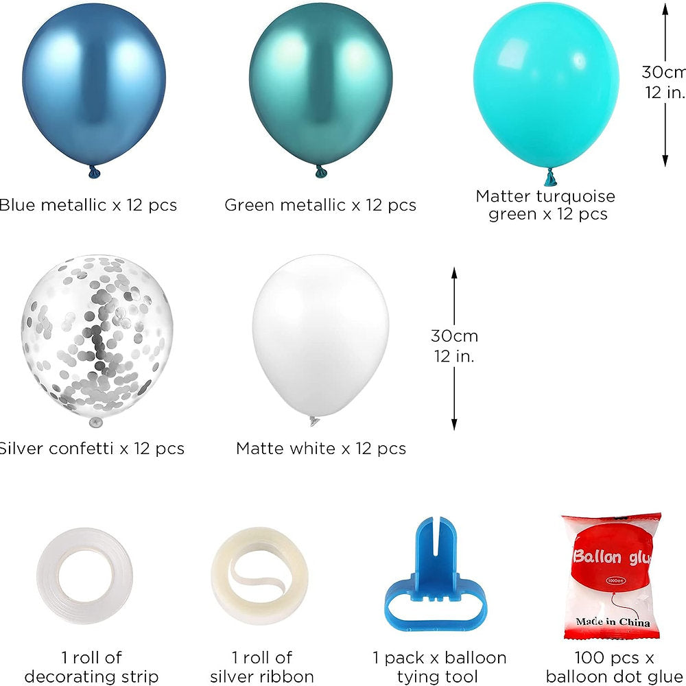 Set de ghirlande cu baloane pentru diferite ocazii, 60 piese