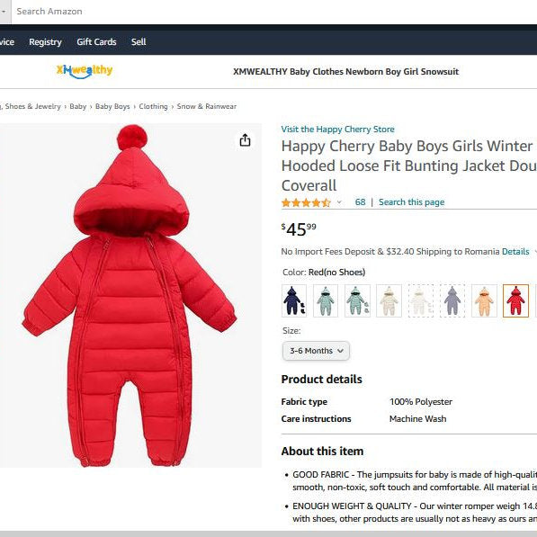 Jacheta, combinezon de fas, bebelusi, 0-6luni