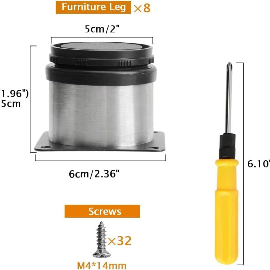 Set de 4 picioare mobilier, Uotyle, dulap, canapea 5 (+1.5) cm