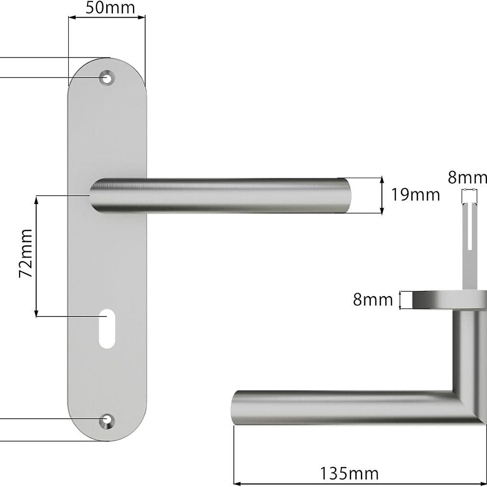 Set maner usa, 24x5 cm, Inox