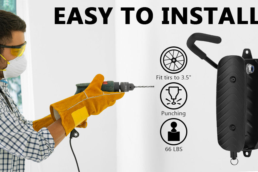 Carlig suport bicicleta, pe perete, reglabil