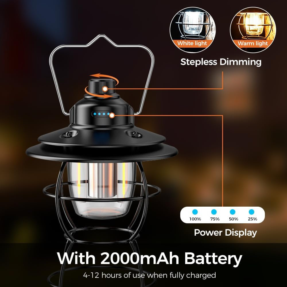 Lampa de exterior, camping, baterie externa 2000 mAh