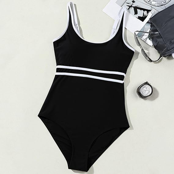 Dres baie femei, costum de baie intreg, negru, S