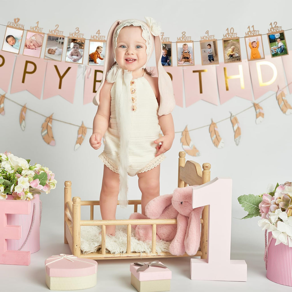 Ghirland? foto, aniversare bebelu?i  0-12 luni decora?iune foto