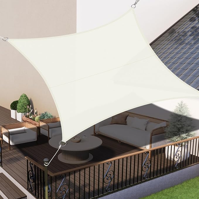 Copertina, protectie solara Love Story, Prelata Premium 3x 3 m, Crem alb