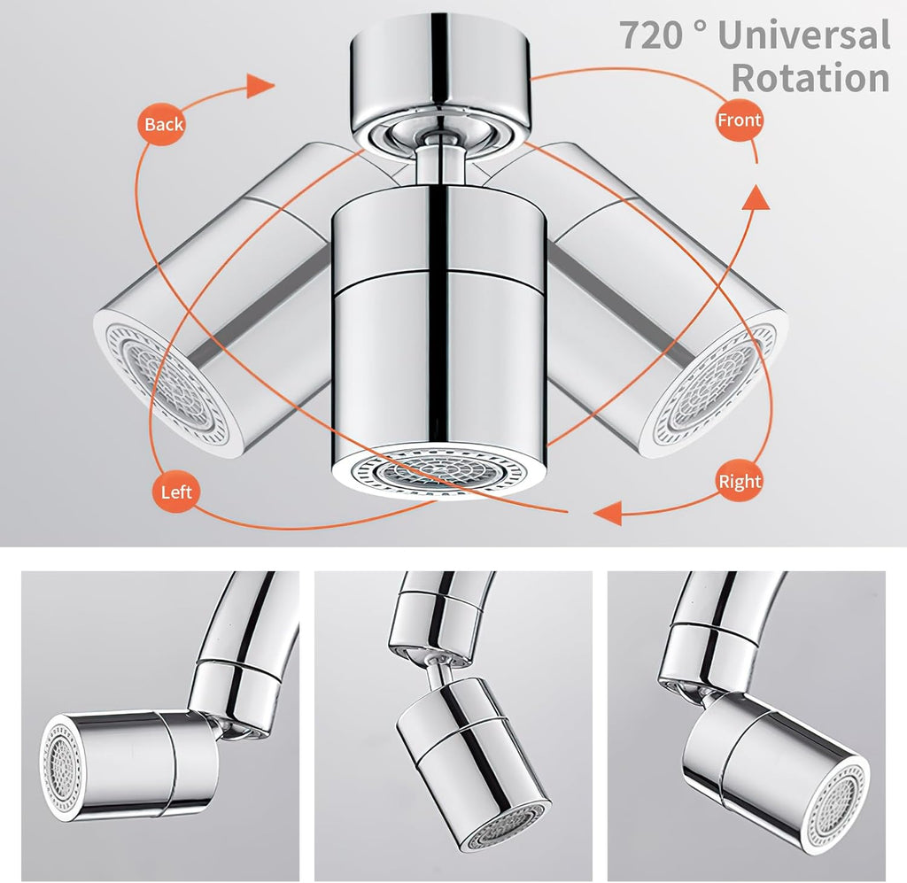 Atasament robinet, Generisch, extensie reglabila 360°, doua moduri