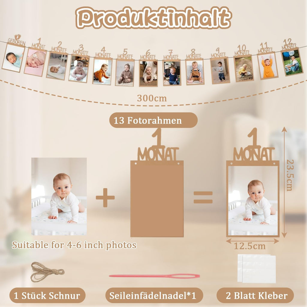 Ghirland? foto, aniversare bebelu?i  0-12 luni decora?iune foto