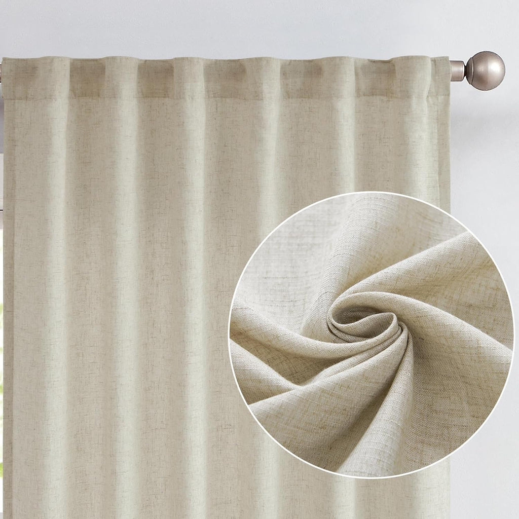 Draperii Vangao, semitransparente, bej, 130 x 175cm