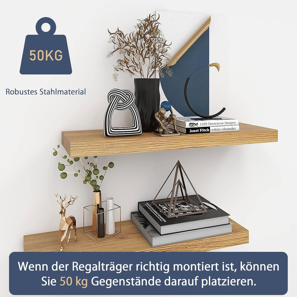 Set de 6 Suport rafturi polite, 10cm, alb