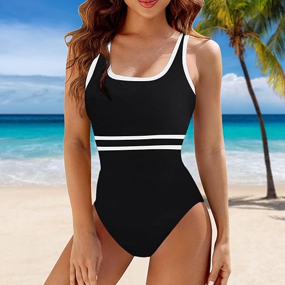 Dres baie femei, costum de baie intreg, negru, S