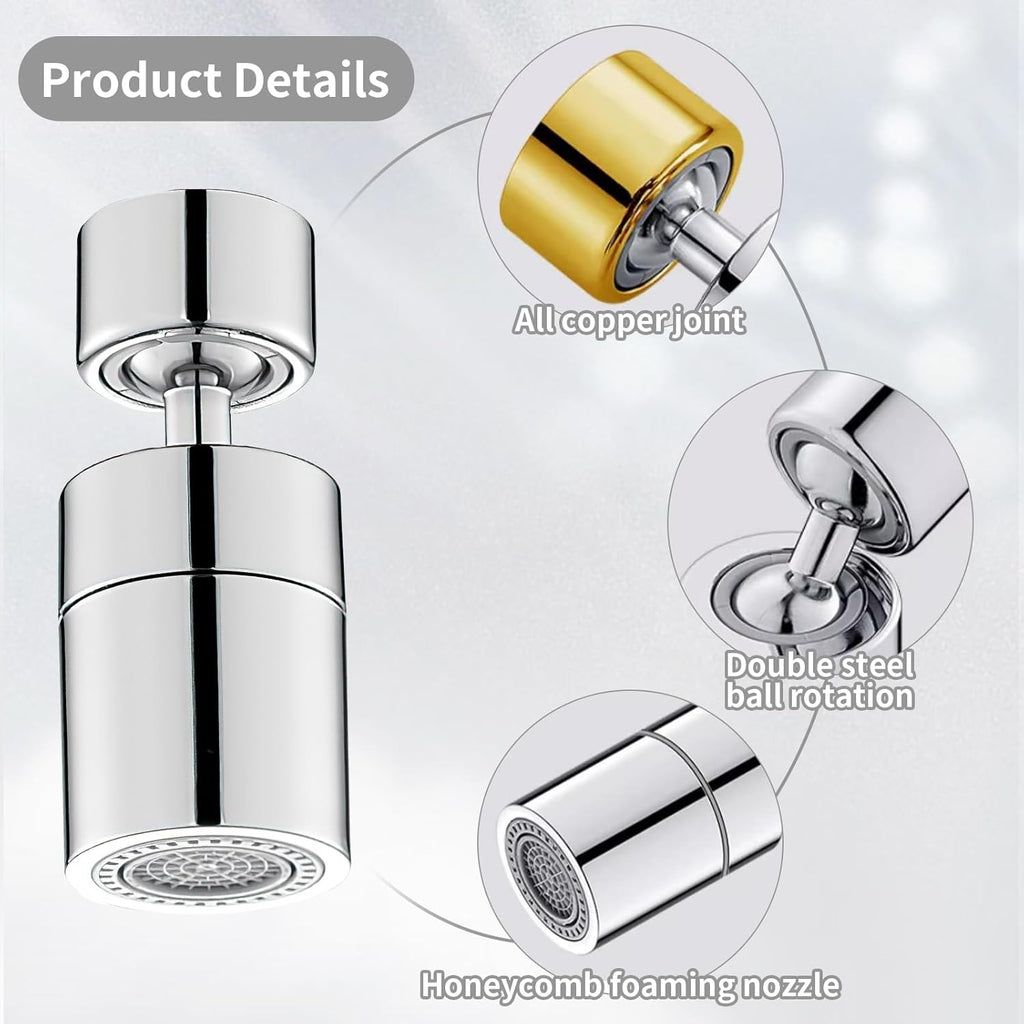 Atasament robinet, Generisch, extensie reglabila 360°, doua moduri