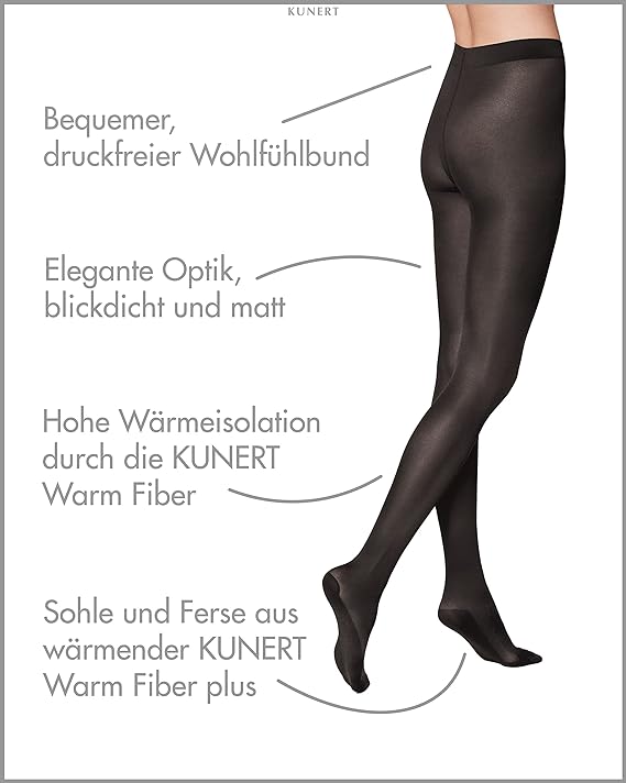 Ciorapi, Kunert, Negru, 60 DEN, 42-44 EU