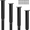 Picioare mobilier Rhuafet, set 4 buc., metalice, reglabile pe înălțime 12-22 cm,