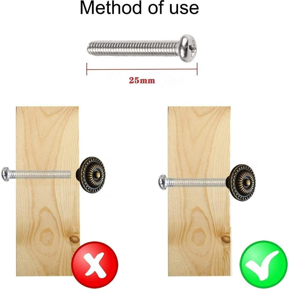 Pachet de 12 butoni din bronz vintage ușă dulap, sertar