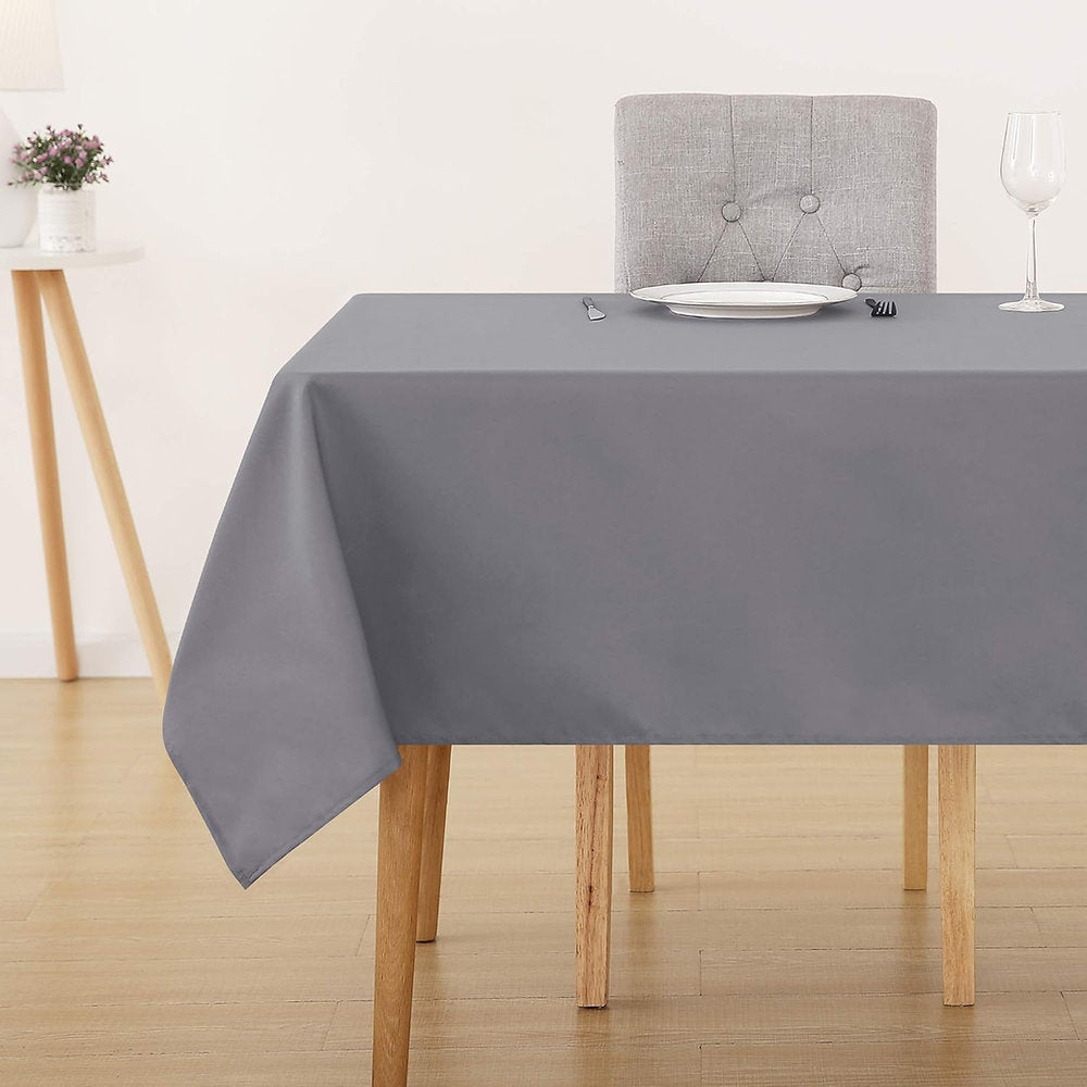 Fata de masa, Deconovo, hidrofuga, 132x229cm, gri
