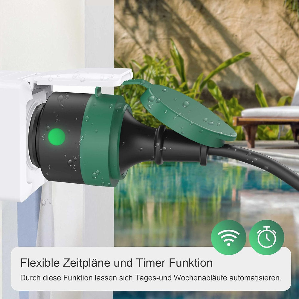 Priza WiFI rezistenta la apa, UCOMEN, Tuya, Alexa Google Home, Smart Life