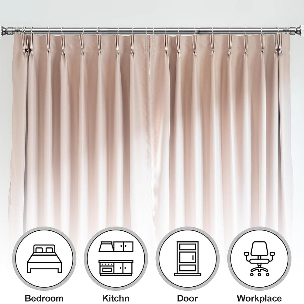 Galerie, bara perdea, 76-210cm, 2.5cm, otel, argintiu