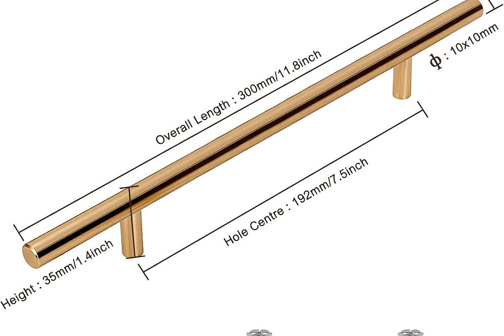Manere de mobila Spdycess, pachet de 10,Auriu, 192mm