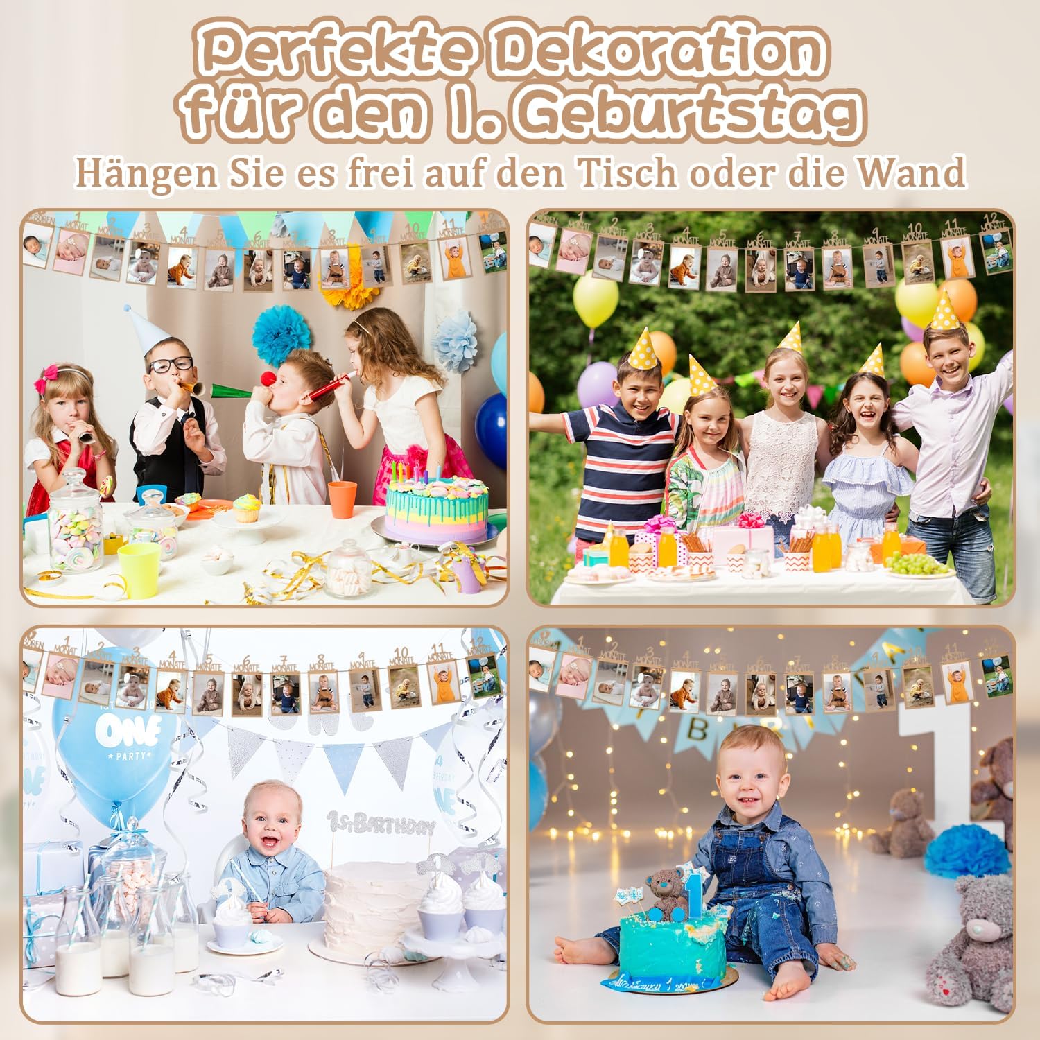 Ghirland? foto, aniversare bebelu?i  0-12 luni decora?iune foto