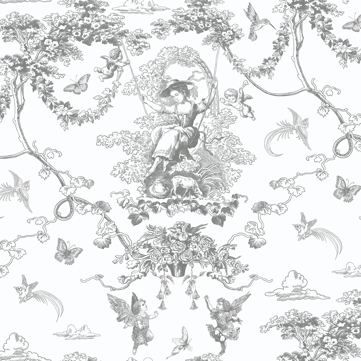 Tapet autoadeziv, Timeet, cupidon natura,gri, 44 x 300cm