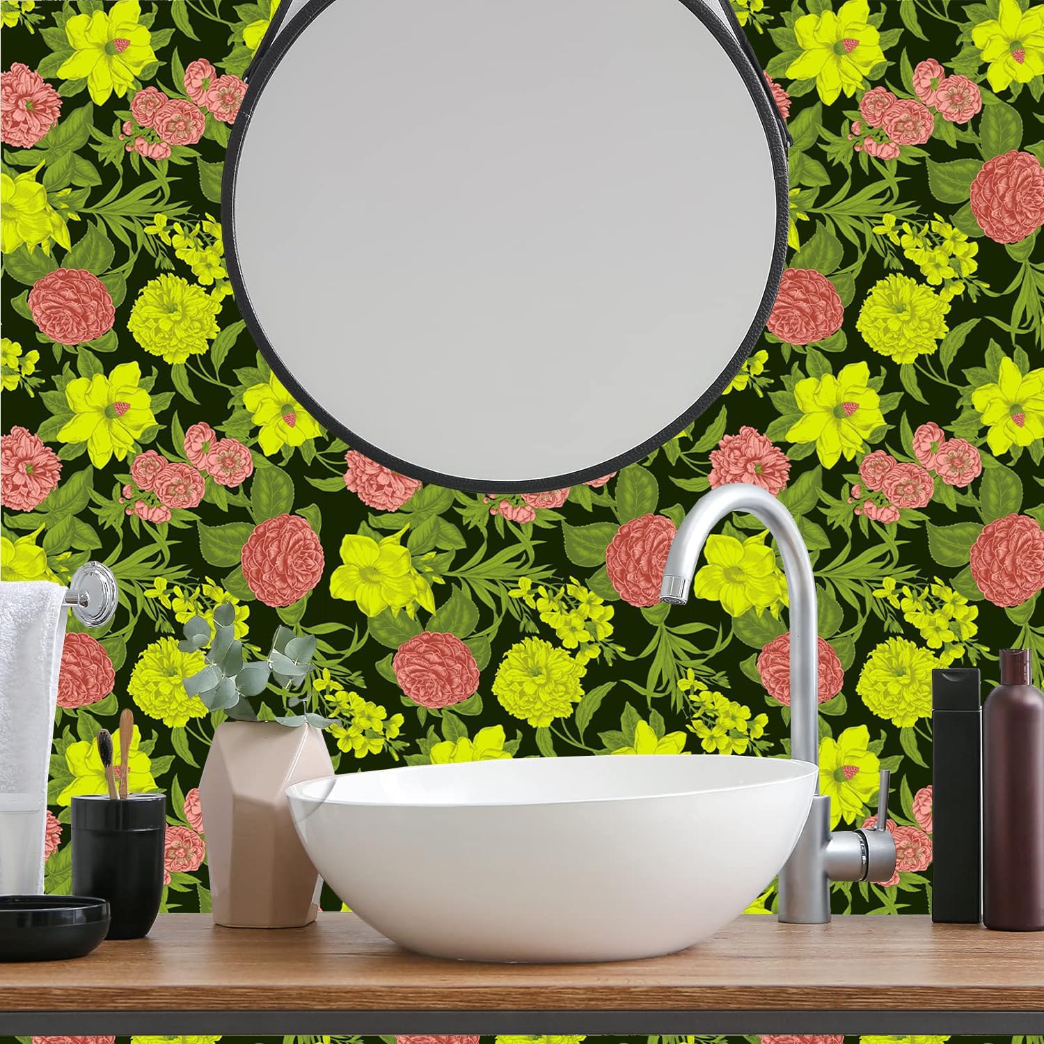 Tapet autoadeziv, Paahryi, 40cm x 6m, flori, multicolor