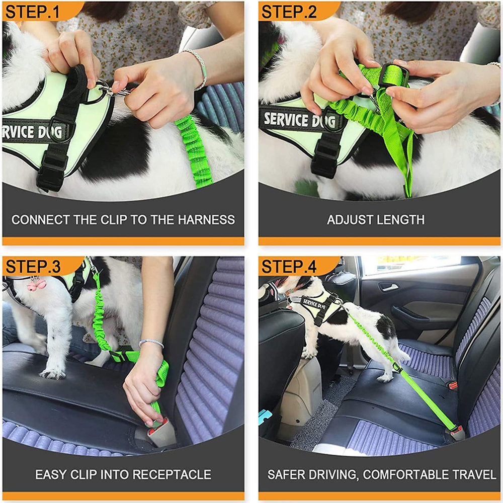 Centura de siguranță câini animale de companie cu absorbție elastică 3 buc