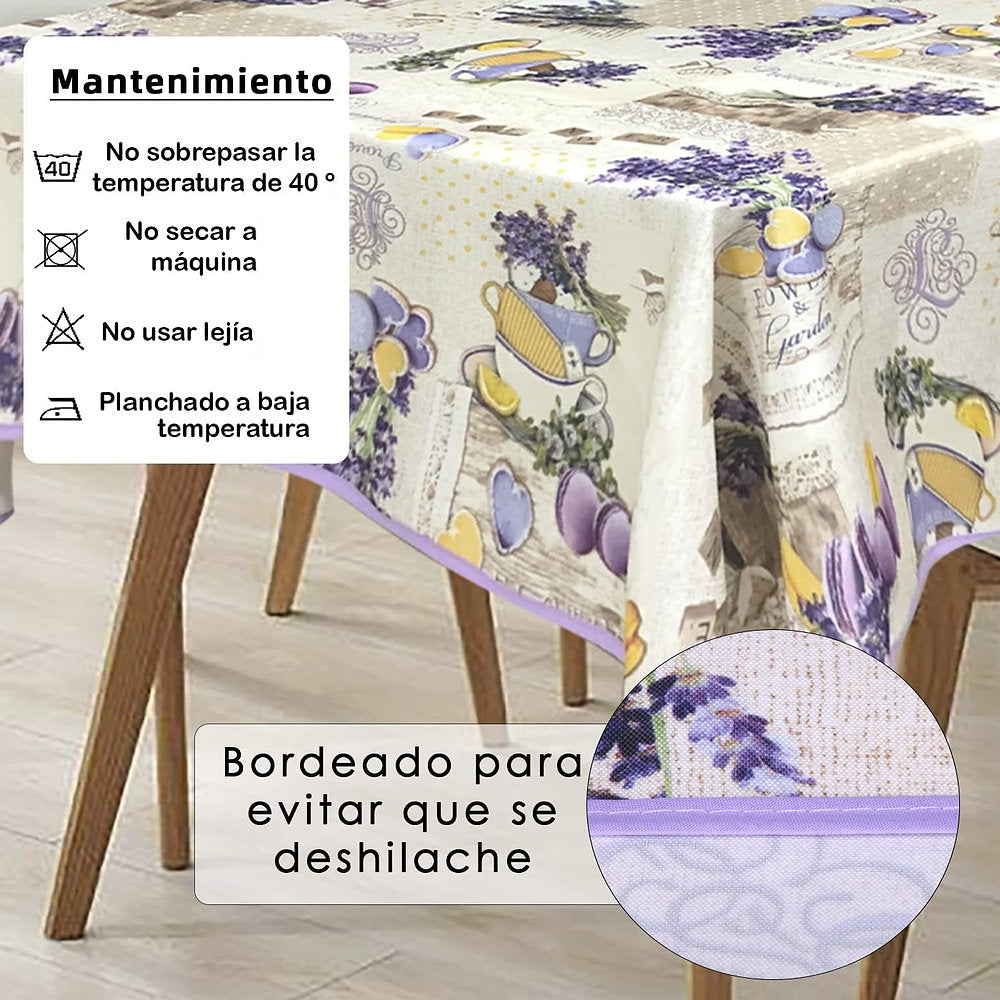 Fata de masa decorativa, Mercury Textil, impermeabila, lavanda, 140x140cm
