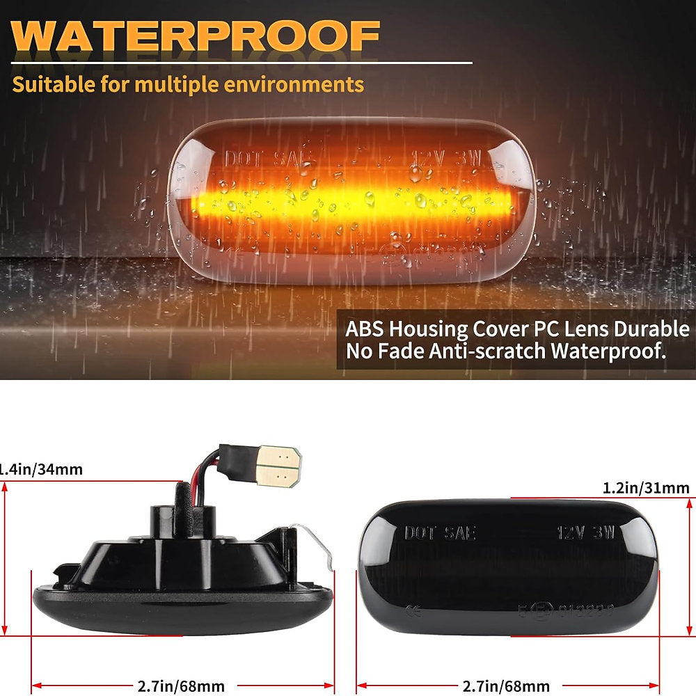 Lampi semnalizatoare AUDI cu LED-uri POPMOTORZ, pachet de 2