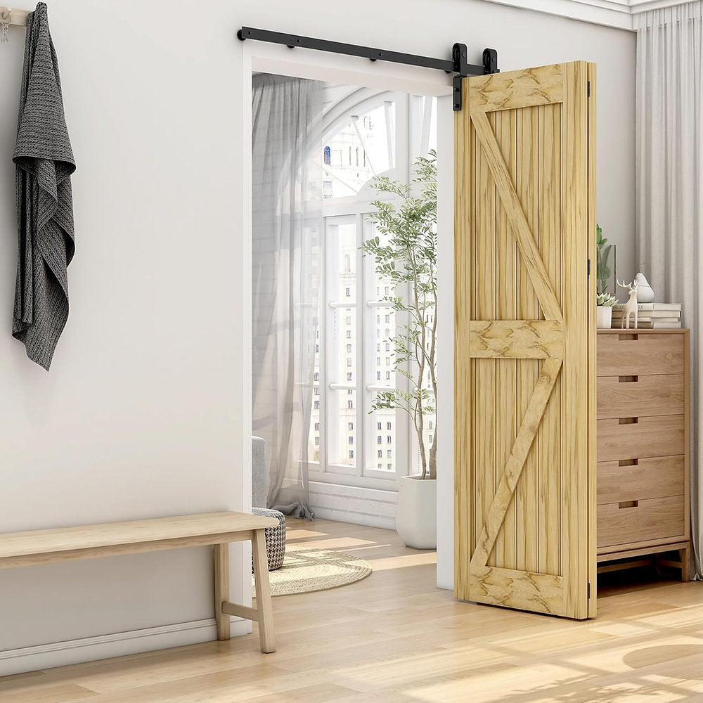 Kit de montare usi pliabile, mecanism usa plianta, 92 cm, Qinaixqm