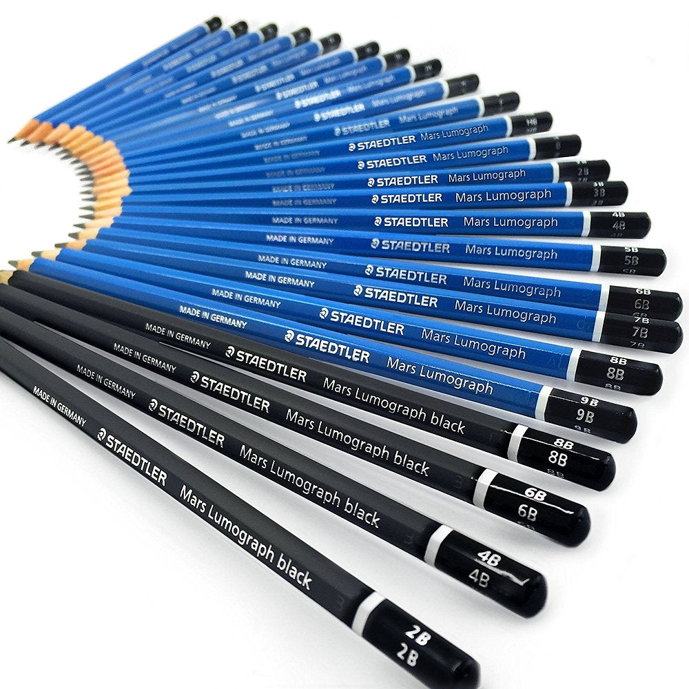 5 x Creion grafit Mars Lumograph Staedtler 8B
