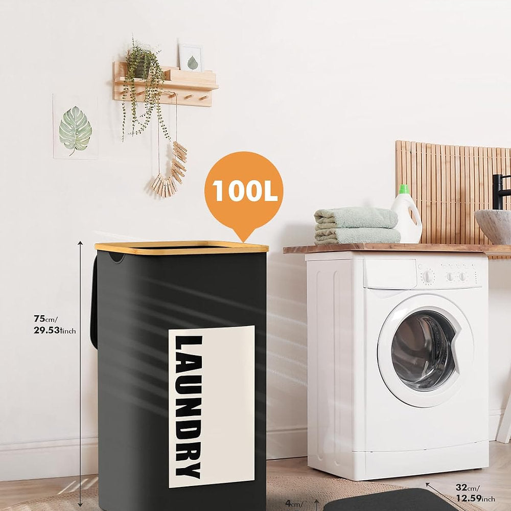 Cos de rufe pliabil cu geanta interioara 32x42x75cm, 100 litri