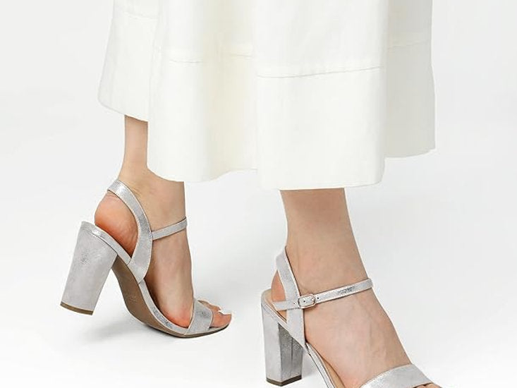 Sandale de damă cu toc, Dream Pairs, Argintiu, 38