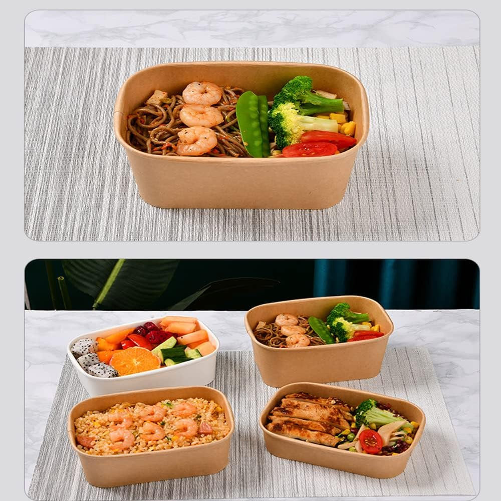 Cutii de carton, rezistente la apa, recipient takeaway 12x17x7.5cm