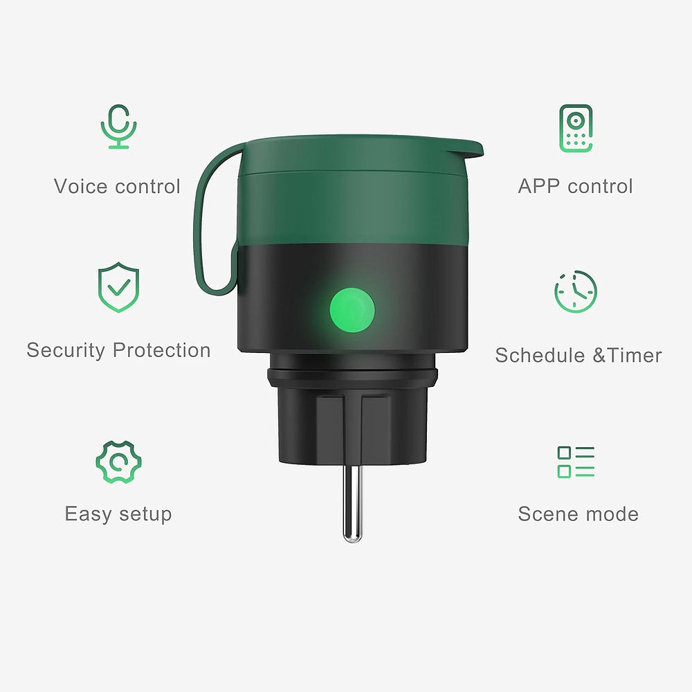 Priza WiFI rezistenta la apa, UCOMEN, Tuya, Alexa Google Home, Smart Life