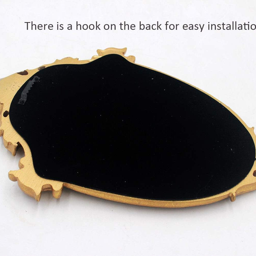 Oglindă decorativă, Funly mee, de perete antică, 30 x 23 cm