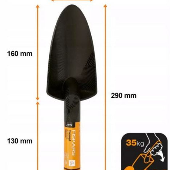 Lopatica gradinarit, Plantator Fiskars, negru, 29 cm