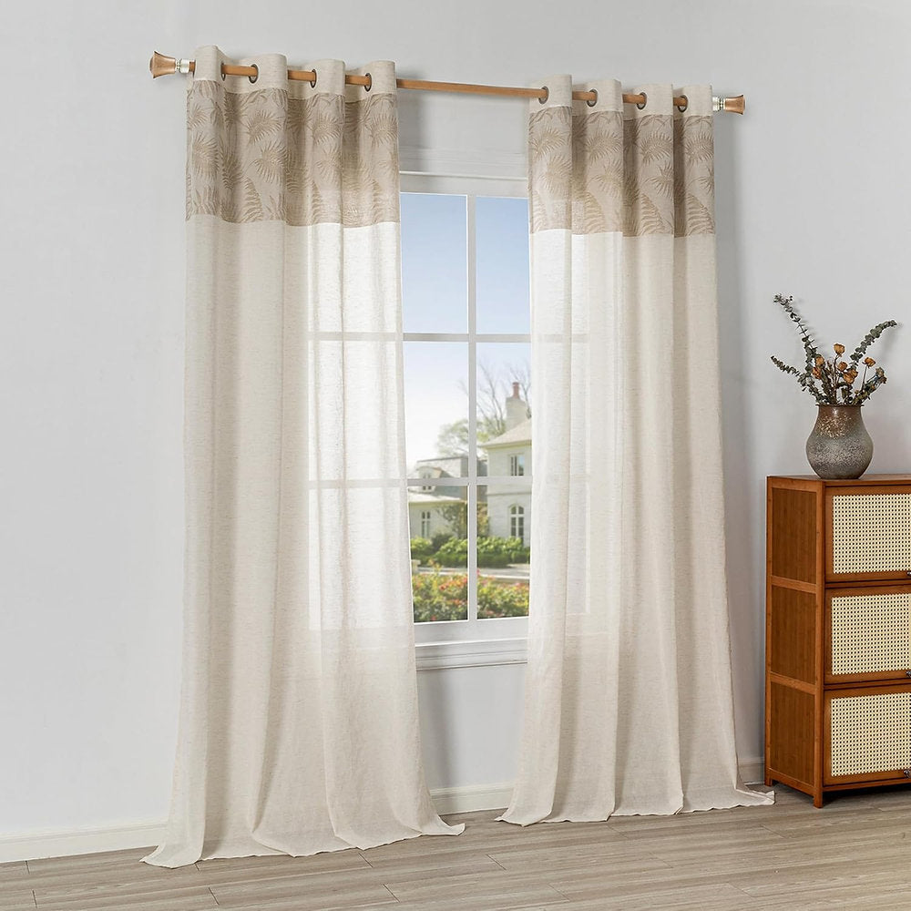 Perdele Mysky Home cu ochiuri semitransparentă, 140 x 260cm, maro