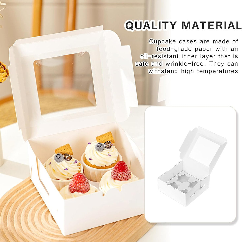 Cutii biriose cu ferestra, 4 insertii, patiserie,biscuiti, brownies, 30 cutii