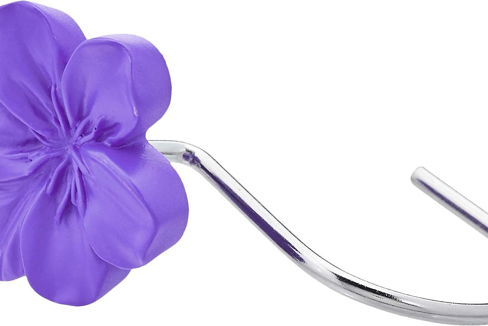 Carlige pentru perdele de duș, Amazon basics, motiv floral, set de 12