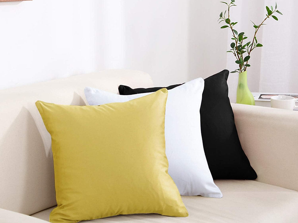 Set de 2 fete perna decorativa, NTBAY, 40x80cm, galben