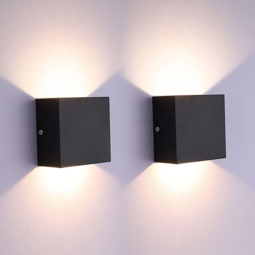 Aplice LED 6W, lumina alba cald, 10x5x10cm, set de2