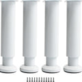 Pachet 4 picioare mobilier inox, dulap, canapea 20-21cm, Alb